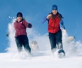 Other winter activities (snowshoers running)